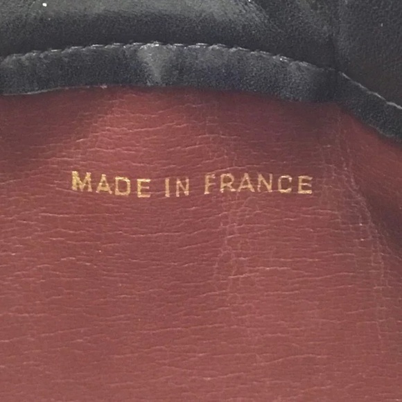 Authentic CHANEL vintage cotton leather snap clutch 24k gold - Picture 11 of 11